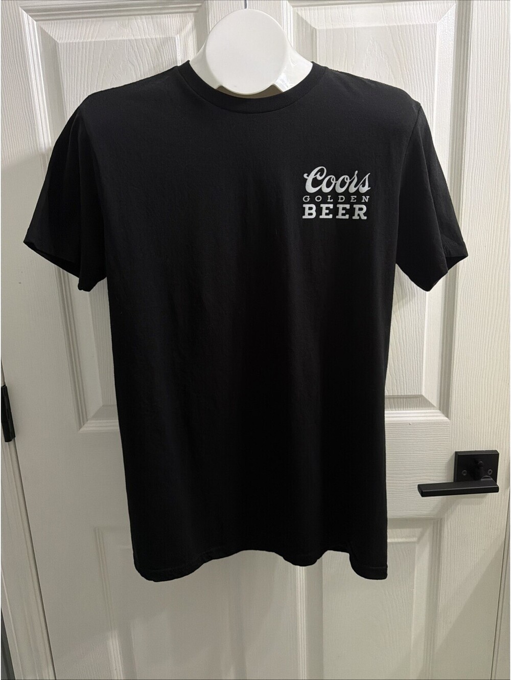 Coors Golden Beer Graphic Tee - Black - Size Medium, Graphic On Back